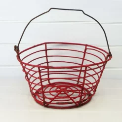 Unknown Vintage French Round Red Wire Egg Garden Potato Fruit Or Vegetable Basket With Handle 9 Unknown Vintage French Round Red Wire Egg Garden Potato Fruit Or Vegetable Basket With Handle -Storage Furniture Sales 2024 vintage french round red wire egg garden potato fruit vegetable basket with handle traditional countrystyle shabbychic kitchen storage gift sku24472197 0 2 scaled