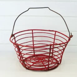Unknown Vintage French Round Red Wire Egg Garden Potato Fruit Or Vegetable Basket With Handle 10 Unknown Vintage French Round Red Wire Egg Garden Potato Fruit Or Vegetable Basket With Handle -Storage Furniture Sales 2024 vintage french round red wire egg garden potato fruit vegetable basket with handle traditional countrystyle shabbychic kitchen storage gift sku24472197 0 3 scaled