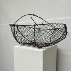 Unknown Vintage French Snail Basket With Interlocked Handle -Storage Furniture Sales 2024 vintage french snail basket with interlocked handle sku56979995 0