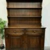 Unknown Vintage Furniture 2 Door Linen Fold Welsh Dresser Ready To Be Upcycled