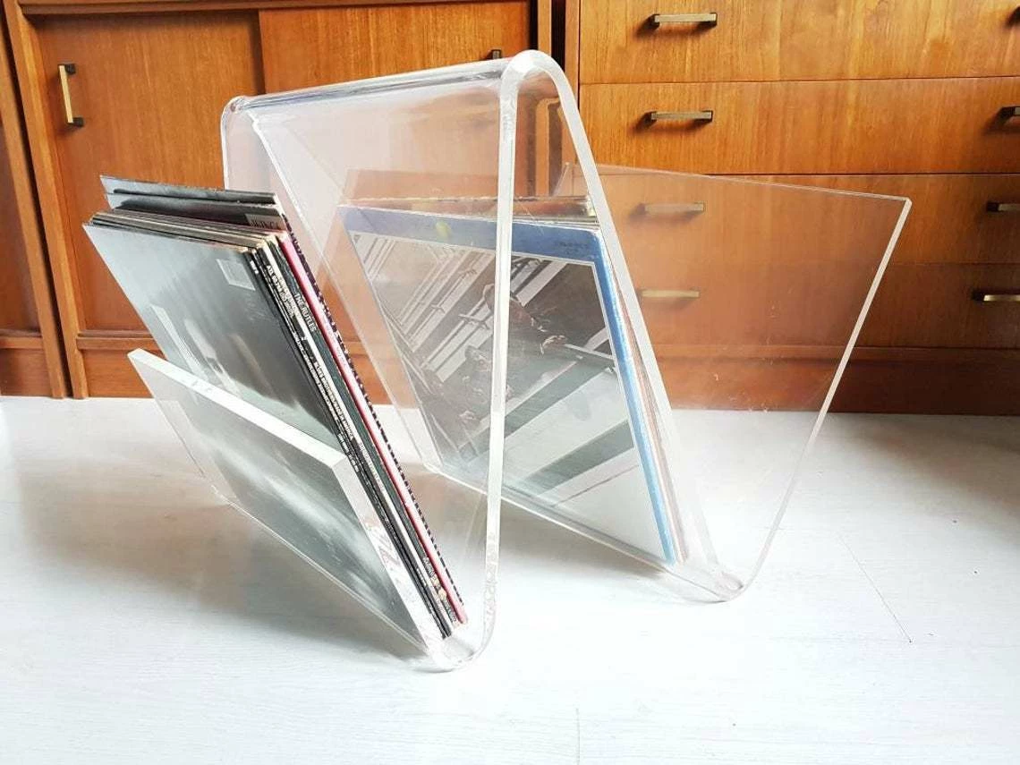 Vintage Lucite Or Perspex Magazine Holder Rack From 1970s 1980s 5 Vintage Lucite Or Perspex Magazine Holder Rack From 1970s 1980s - Image 5