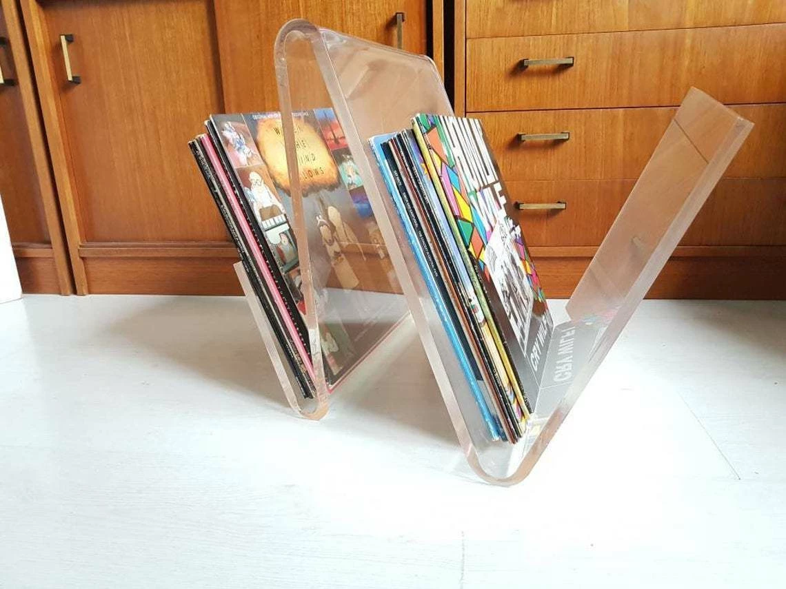 Vintage Lucite Or Perspex Magazine Holder Rack From 1970s 1980s 7 Vintage Lucite Or Perspex Magazine Holder Rack From 1970s 1980s - Image 7