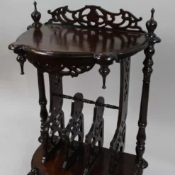 Vintage Mahogany Canterbury Magazine Rack -Storage Furniture Sales 2024 vintage mahogany canterbury magazine rack sku49384896 0 3