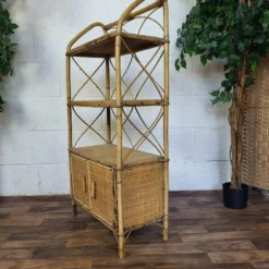 Unknown Vintage Mid Century Bamboo Rattan Bookcase Cabinet Retro Boho Tiki Scandi -Storage Furniture Sales 2024 vintage mid century bamboo rattan bookcase cabinet retro boho tiki scandi sku10962467 0 3