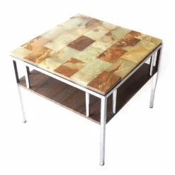 Unknown Vintage Mid Century Chrome Marble And Onyx Double Top Magazine Rack Table -Storage Furniture Sales 2024 vintage mid century chrome marble and onyx double top magazine rack table sku41860916 0 1