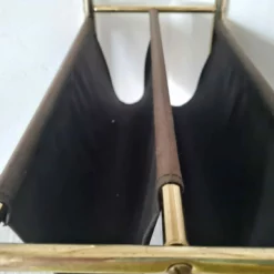 Unknown Vintage Mid Century Modern Brass Magazine Rack/Smoked Glass Side Table -Storage Furniture Sales 2024 vintage mid century modern brass magazine rack smoked glass side table sku69713733 0 8 scaled