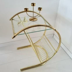 Vintage Mid Century Modern Chrome And Glass Table With Magazine Holder -Storage Furniture Sales 2024 vintage mid century modern chrome and glass table with magazine holder sku76617665 0 2