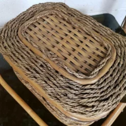 Vintage Mid Century Wicker Sewing Craft Basket Retro -Storage Furniture Sales 2024 vintage mid century wicker sewing craft basket retro sku73499744 0 2