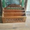 Vintage Midcentury Satinwood Letter/Stationery Rack