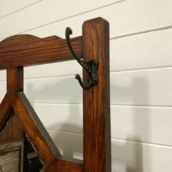 Vintage Oak Hall Stand / Coat Rack -Storage Furniture Sales 2024 vintage oak hall stand coat rack sku34517890 0 5