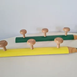 Vintage Pop Art Memphis Milano Style Wooden Hanger With 3 Hooks -Storage Furniture Sales 2024 vintage pop art memphis milano style wooden hanger with 3 hooks sku28437032 0 1