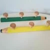 Vintage Pop Art Memphis Milano Style Wooden Hanger With 3 Hooks