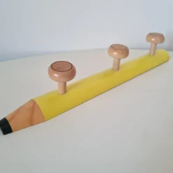 Vintage Pop Art Memphis Milano Style Wooden Hanger With 3 Hooks -Storage Furniture Sales 2024 vintage pop art memphis milano style wooden hanger with 3 hooks sku28437032 0 5