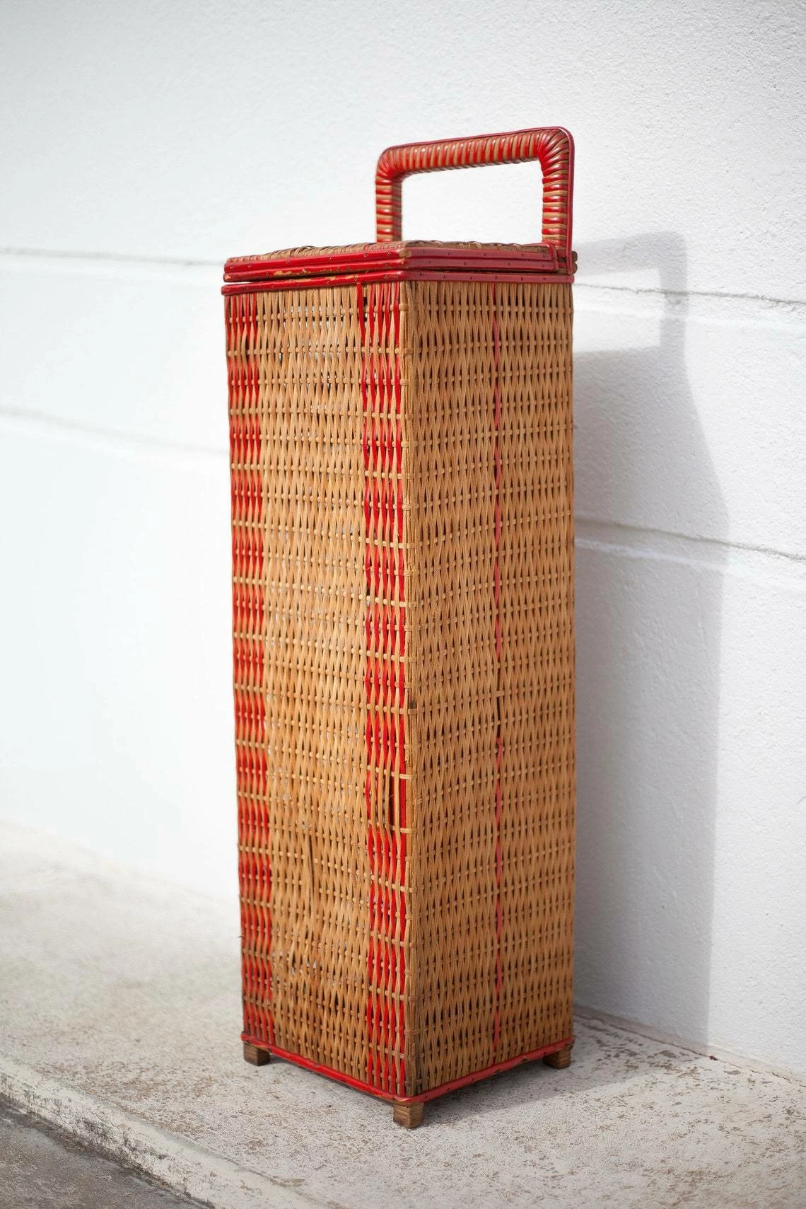 Vintage Rattan Bread Pantry, Bread Basket, Braided Rattan Bread Log, Rattan Storage, Laundry Basket, Wicker, Kitchen Decoration, Rattan Bread Box - Image 7