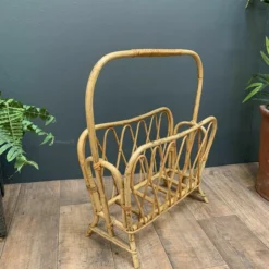 Unknown Vintage Retro Bamboo Wicker Magazine Rack, Storage, Boho Style -Storage Furniture Sales 2024 vintage retro bamboo wicker magazine rack storage boho style sku86810629 0 1