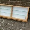 Vintage Retro Glazed Collector Cupboard Cabinet With Adjustable Shelves Solid Beech Bathroom