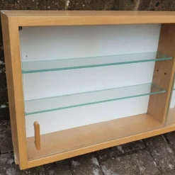 Vintage Retro Glazed Collector Cupboard Cabinet With Adjustable Shelves Solid Beech Bathroom -Storage Furniture Sales 2024 vintage retro glazed collector cupboard cabinet with adjustable shelves solid beech bathroom sku52639780 0 3