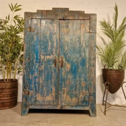 Vintage Rustic Indian Blue Wooden Shop Display Bathroom Kitchen Drinks Cabinet -Storage Furniture Sales 2024 vintage rustic indian blue wooden shop display bathroom kitchen drinks cabinet sku16051747 0 1