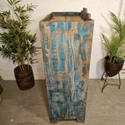 Vintage Rustic Indian Blue Wooden Shop Display Bathroom Kitchen Drinks Cabinet -Storage Furniture Sales 2024 vintage rustic indian blue wooden shop display bathroom kitchen drinks cabinet sku16051747 0 6