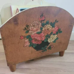 Unknown Vintage Shabby Large Magazine Rack/Storage Rack With Floral Design -Storage Furniture Sales 2024 vintage shabby large magazine rack storage rack with floral design sku54551890 0 3