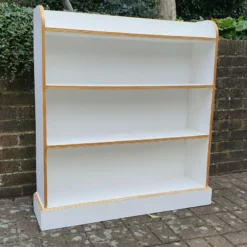 Unknown Vintage Solid Oak Bespoke Painted Bookcase Bookshelves In Farrow And Ball Gold Highlights. Shelves. -Storage Furniture Sales 2024 vintage solid oak bespoke painted bookcase bookshelves in farrow and ball gold highlights shelves sku44226670 0 8 scaled