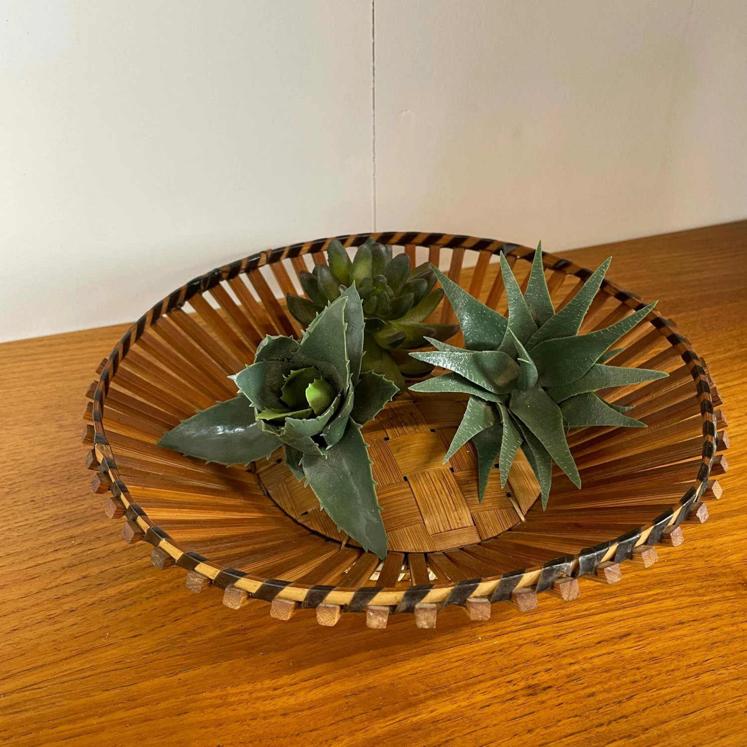 Unknown Vintage Teak And Wooden Fruit Bowl 2 Unknown Vintage Teak And Wooden Fruit Bowl - Image 2