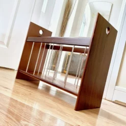 Vintage Teak Magazine Rack, Mid Century Danish Magazine Rack, Retro Lp Vinyl Storage Unit, Vintage Teak Wood Book Storage, Magazine Rack -Storage Furniture Sales 2024 vintage teak magazine rack mid century danish magazine rack retro lp vinyl storage unit vintage teak wood book storage magazine rack sku46773592 0 9