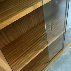 Vintage Teak Mcm Bookcase With Original Sliding Glass Doors 1970s -Storage Furniture Sales 2024 vintage teak mcm bookcase with original sliding glass doors 1970s sku37942046 0 10