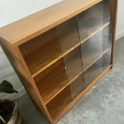 Vintage Teak Mcm Bookcase With Original Sliding Glass Doors 1970s -Storage Furniture Sales 2024 vintage teak mcm bookcase with original sliding glass doors 1970s sku37942046 0 11