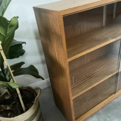 Vintage Teak Mcm Bookcase With Original Sliding Glass Doors 1970s -Storage Furniture Sales 2024 vintage teak mcm bookcase with original sliding glass doors 1970s sku37942046 0 2