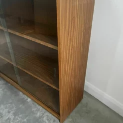 Vintage Teak Mcm Bookcase With Original Sliding Glass Doors 1970s -Storage Furniture Sales 2024 vintage teak mcm bookcase with original sliding glass doors 1970s sku37942046 0 5