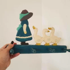 Vintage Wall Hanger 4 Hooks German Wooden Hand Painted Coat Hanger Wall Panel -Storage Furniture Sales 2024 vintage wall hanger 4 hooks german wooden hand painted coat hanger wall panel sku71624477 0 6