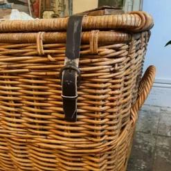 Vintage Wicker Basket W/ Leather Straps C.1970 -Storage Furniture Sales 2024 vintage wicker basket w leather straps c 1970 sku32880406 0 1