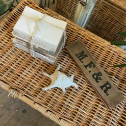 Vintage Wicker Basket W/ Leather Straps C.1970 -Storage Furniture Sales 2024 vintage wicker basket w leather straps c 1970 sku32880406 0 5