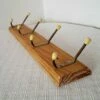 Vintage Wooden Wall Hanger With Hooks German Wooden Coat Hanger Wall Panel