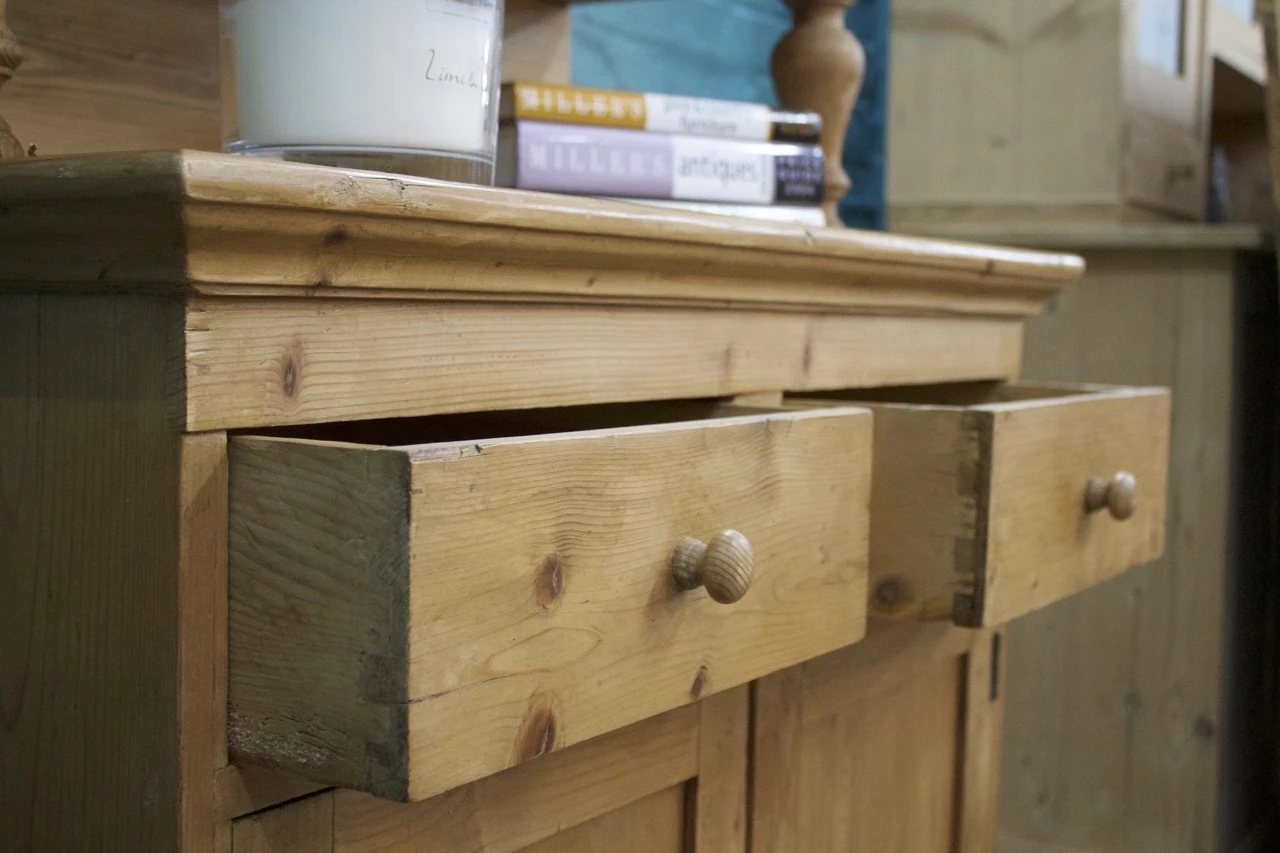 Unknown Waxed Dresser, 1800s, Antique 8 Unknown Waxed Dresser, 1800s, Antique - Image 8