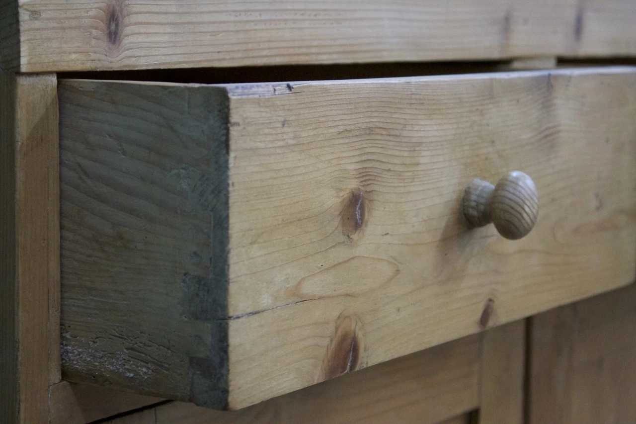 Unknown Waxed Dresser, 1800s, Antique 9 Unknown Waxed Dresser, 1800s, Antique - Image 9