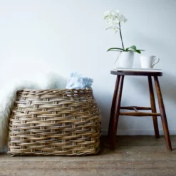 Unknown Wicker Basket, 1990s, Vintage