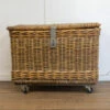 Wicker Basket On Wheels Rwi8343
