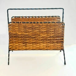 Unknown Wicker Newspaper Holder, Denmark, 1960s. -Storage Furniture Sales 2024 wicker newspaper holder denmark 1960s sku45323761 0 2
