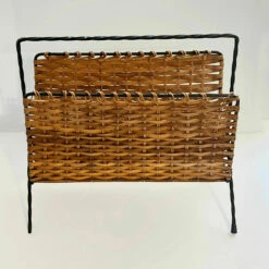 Unknown Wicker Newspaper Holder, Denmark, 1960s. -Storage Furniture Sales 2024 wicker newspaper holder denmark 1960s sku45323761 0 3