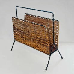 Unknown Wicker Newspaper Holder, Denmark, 1960s. -Storage Furniture Sales 2024 wicker newspaper holder denmark 1960s sku45323761 0 8