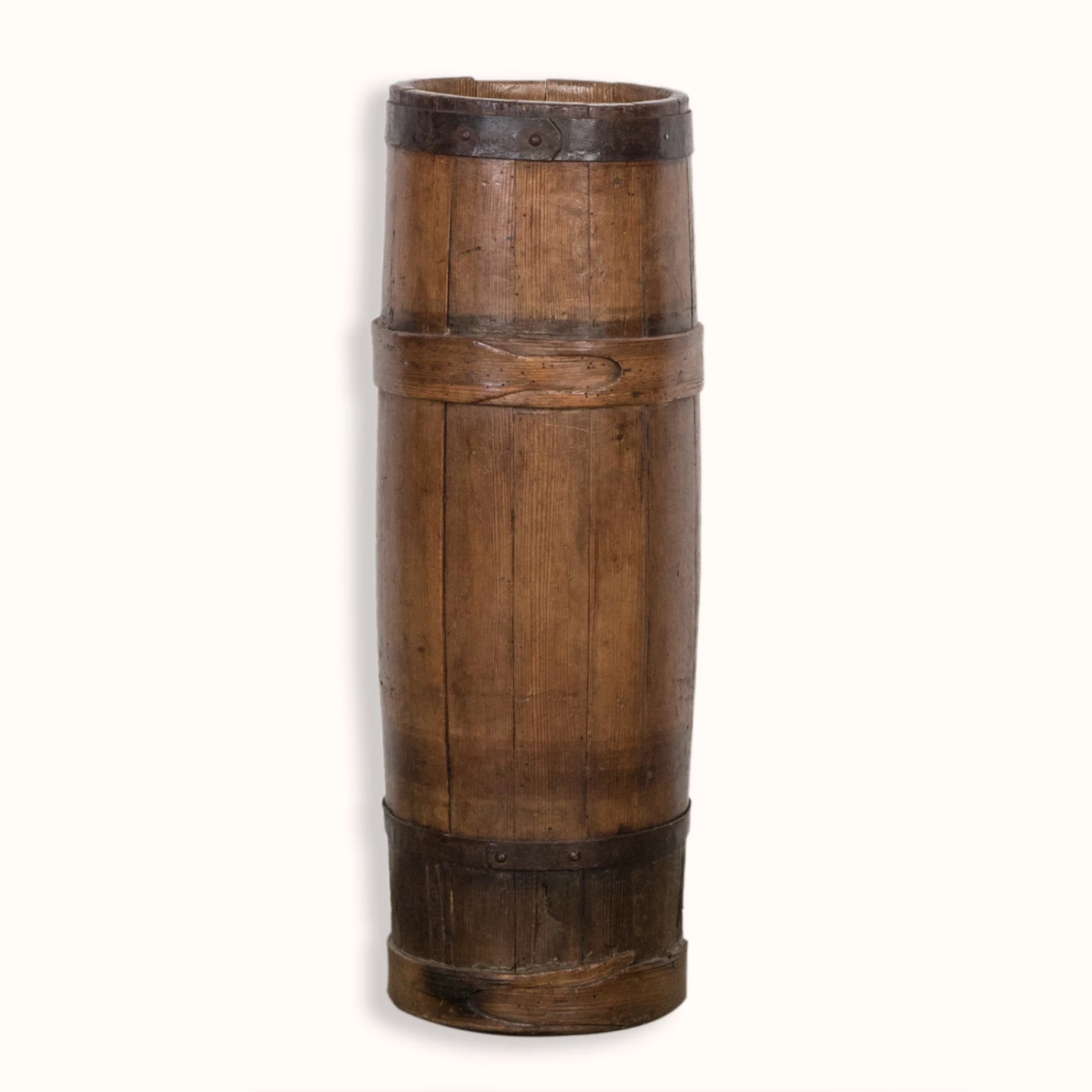 Unknown Wood And Iron Umbrella Or Cane Stand 1 Unknown Wood And Iron Umbrella Or Cane Stand