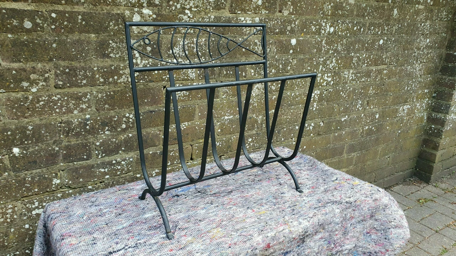 Unknown Wrought Iron Arched Decorative Log Holder Vgc 7 Unknown Wrought Iron Arched Decorative Log Holder Vgc - Image 7