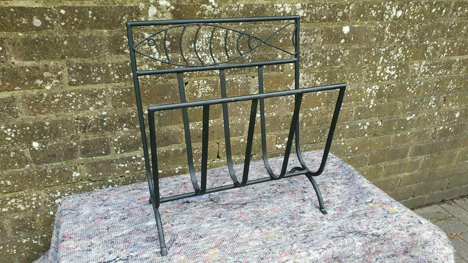 Unknown Wrought Iron Arched Decorative Log Holder Vgc 1 Unknown Wrought Iron Arched Decorative Log Holder Vgc