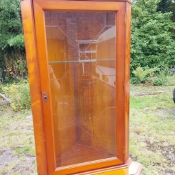 Unknown Yew Wood Veneer Floor Corner Display Cabinet. Glazed Door. -Storage Furniture Sales 2024 yew wood veneer floor corner display cabinet glazed door sku39508840 0 1