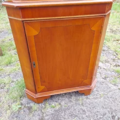 Unknown Yew Wood Veneer Floor Corner Display Cabinet. Glazed Door. -Storage Furniture Sales 2024 yew wood veneer floor corner display cabinet glazed door sku39508840 0 2